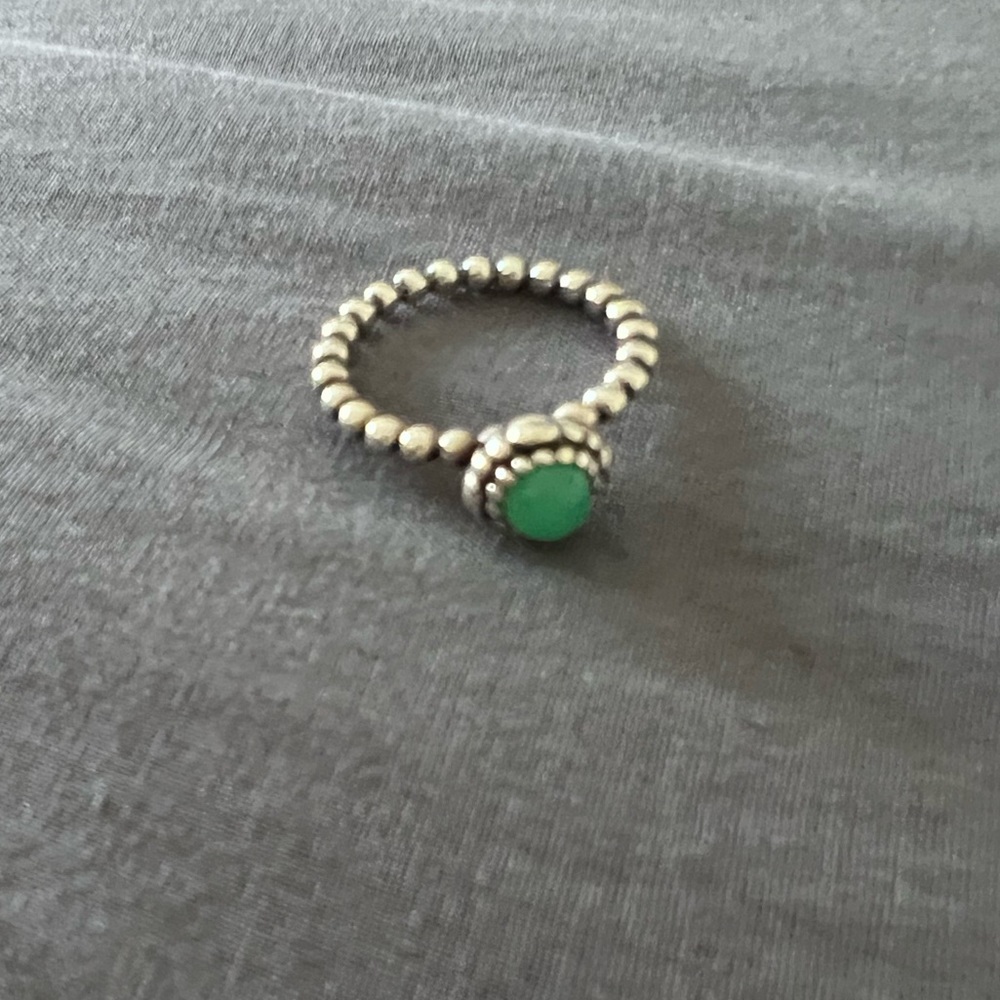 Pandora Green Round Ring